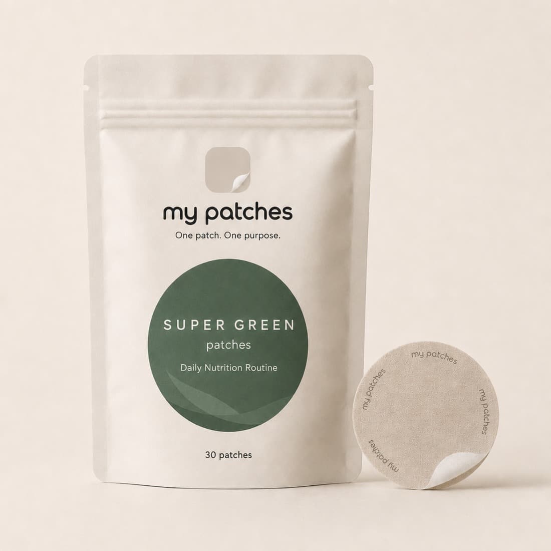 SUPER GREEN patches, pouch and patch, my patches